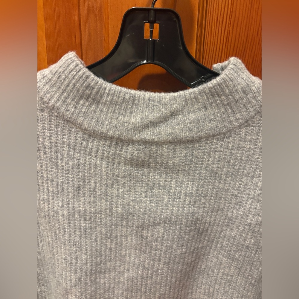 Lulus Pretty Cute Heather Grey Mock Neck Backless Sweater - Picture 7 of 17